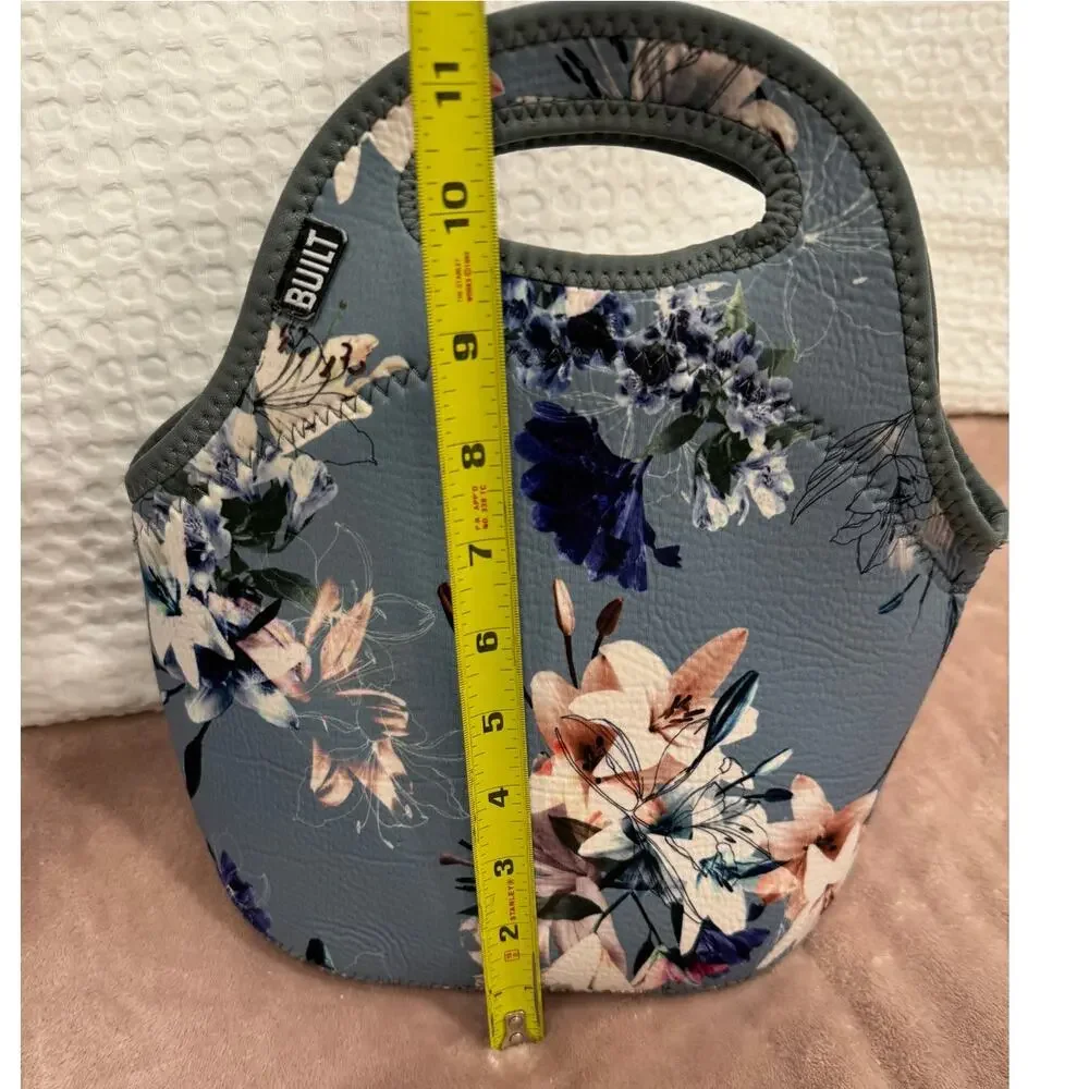 BUILT Gourmet Getaway Lunch Bag Lush Flower Insulated Neoprene Reusable Washable